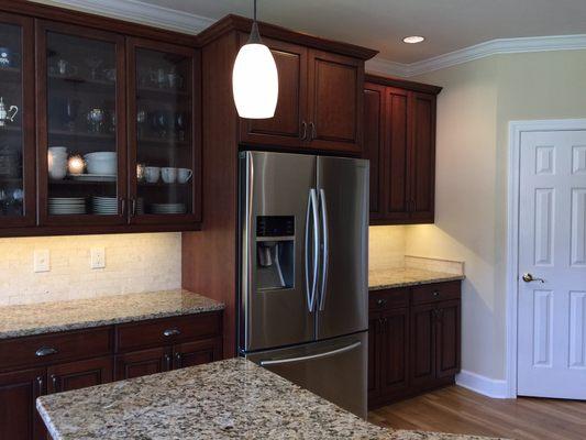 Custom built Cherry cabinetry/ full kitchen remodel