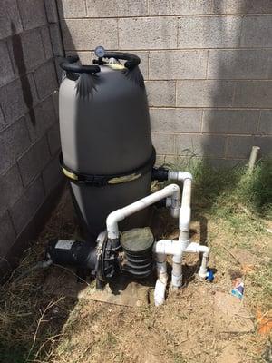 Install new filter and all new PVC