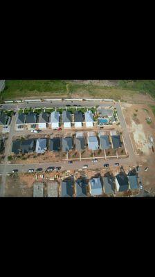 Drone footage of early days of Napa Cottages.  65 houses painted interior and exterior including carport and fences in less than two years.