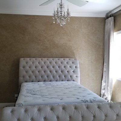 Faux painted bedroom