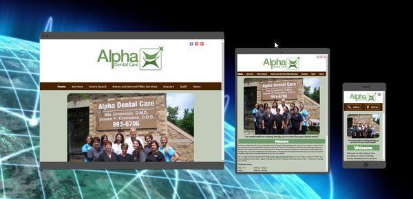 Responsive Design Website Example - Alpha Dental Care