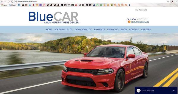 BlueCAR website