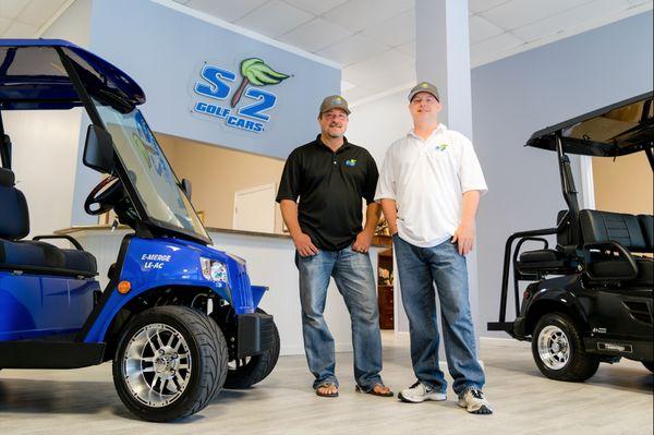 S2 Golf Cars owners, Rodney and Jason.