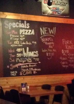 MoJoe's Food and Spirit daily specials