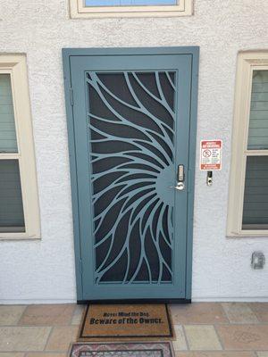 Front door with optional keypad lock.