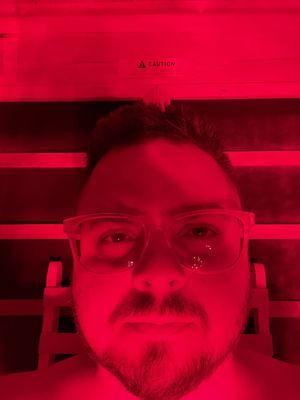 Sauna with Red Light therapy