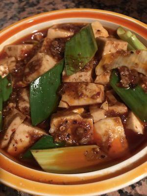 Close up of the mapo tofu