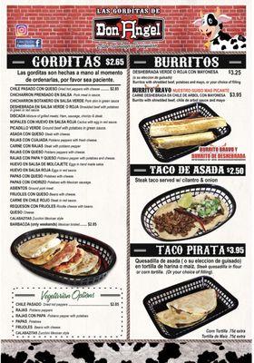 New menu and prices Page 1