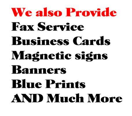 Call Us for a full range of services we offer!