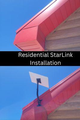 Residential StarLink installation before and after.