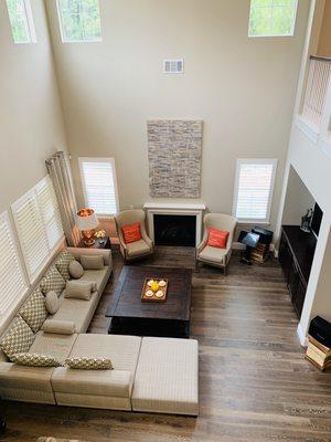 24' Ft High Ceiling Living Room