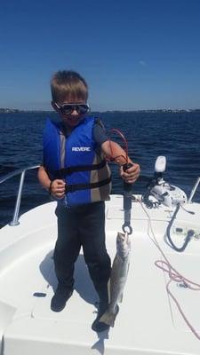 Tony's 1st Saltwater Catch!!!! Nice Speckled Trout.