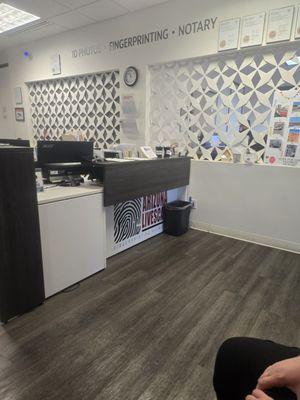 Front desk reception area