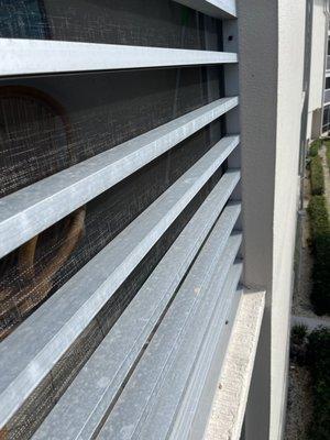 Post clean of screen railing on 3rd floor condo.