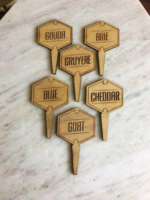 Engraved Cheese Markers