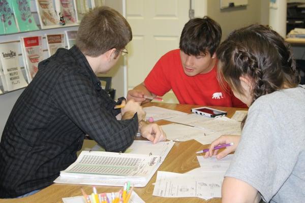 Middle and High School students working to make the grades.