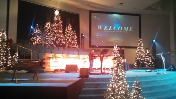 Beautifully decorated it put you in the Christmas spirit Pastor John is amazing