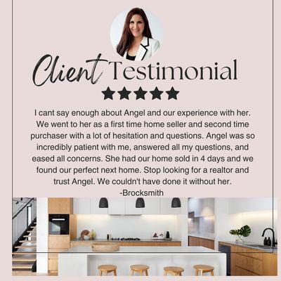 For more reviews from happy clients, my website is AngelKirkbride.com- I look forward to helping you too!