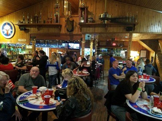 Elks lodge bar area.