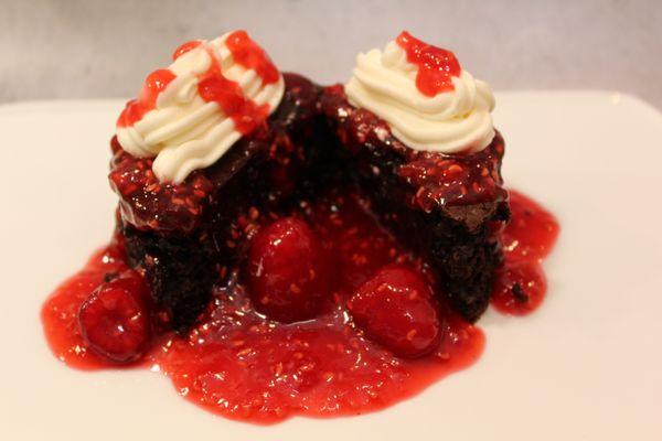 Chocolate Raspberry Cupped Cake