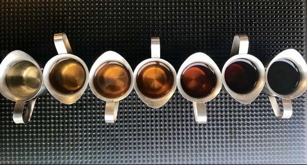 Espresso gradient made when practicing making espresso shots. Do not try to order.