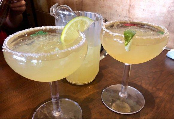 Small pitcher, top shelf margaritas