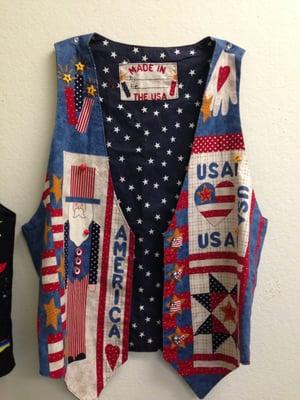 One of the vests from the permanent collection.  Love that it was made in USA.