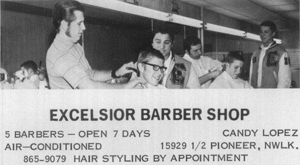 Excelsior barber Shop 1970 and a young Tino