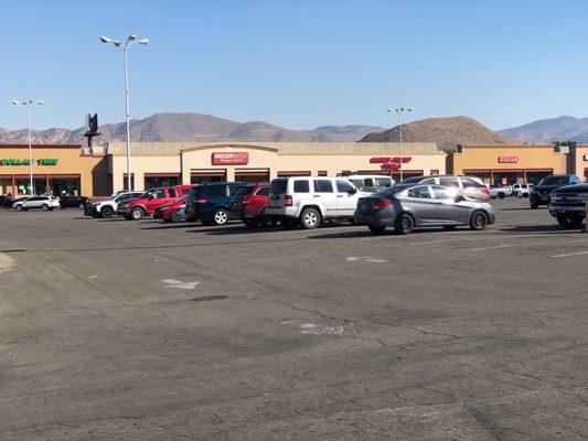 View of plaza stores from Kietzke Lane