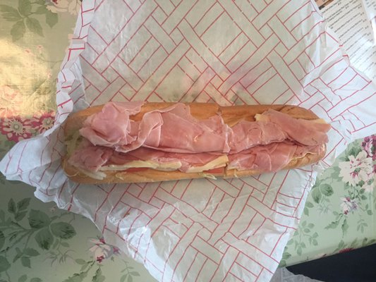 Large ham hoagie. Yum!