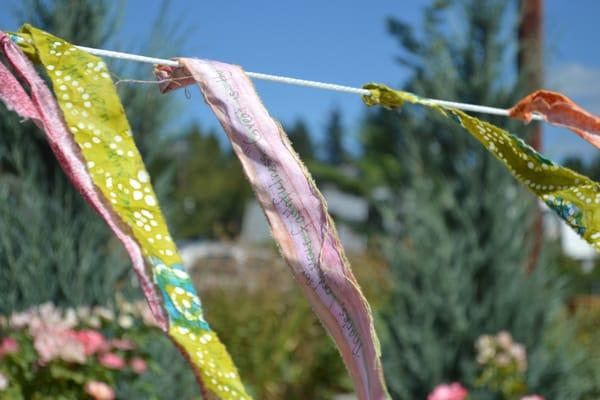 Prayer flags on the labyrinth