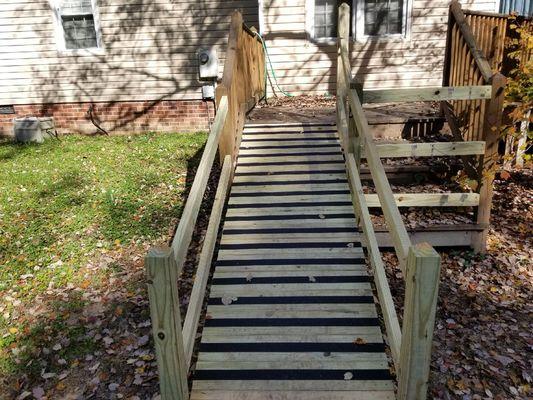 Custom built handicapped ramp...for dogs.