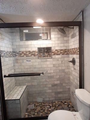 Custom tile showers