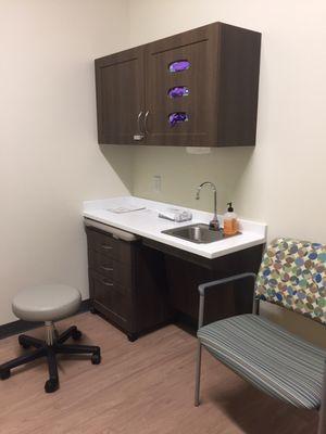 Exam room 5, sink area