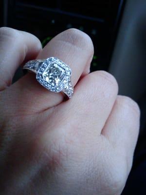 Engagement ring made by Kevin of Infinity Jewelers