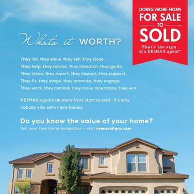 Do you know the value of your  home? Get your free home evaluation - remaxallpro.com