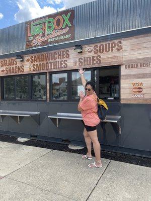 She selected the Reuben sandwich...yum