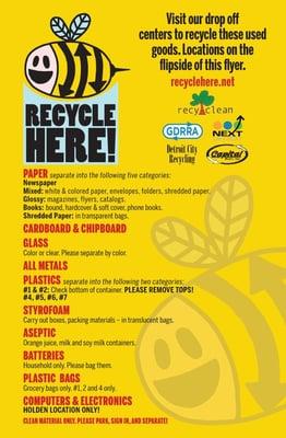 Flyer From www.recyclehere.net