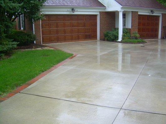 Beautiful Driveway with Brick Trim