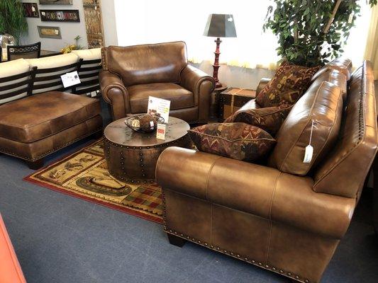 Steve Silver living room set 100% top grain leather