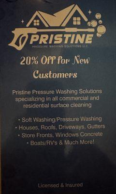 Pristine Pressure Washing Solutions