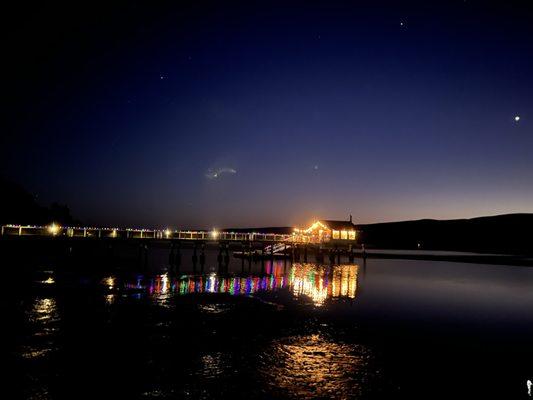 At the dock next to the boat launch