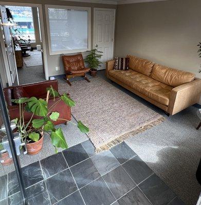 Relaxing waiting room with lovely natural light.