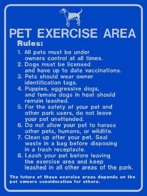 Dog Park Rules