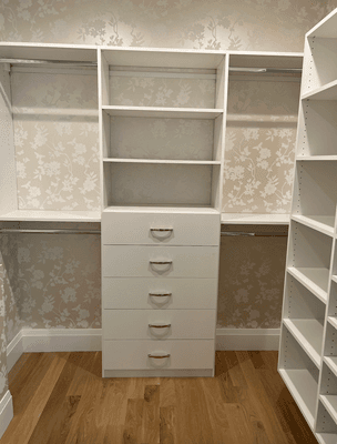 Walk-in closet with custom design