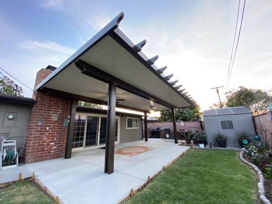 Patio cover with electrical