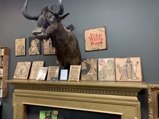 Cool wildebeest head and some fun art