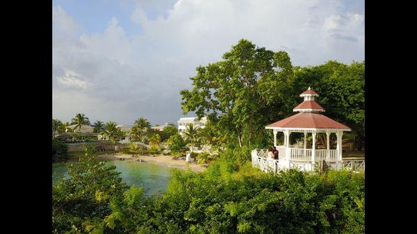 Aerial view of Jamaica wedding photo captured by our drone