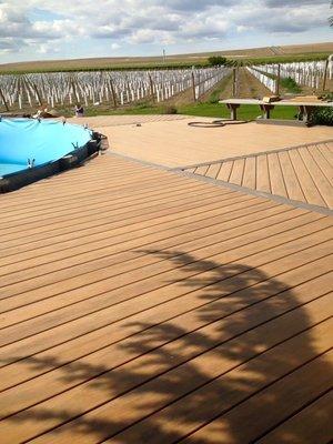 Poolside deck