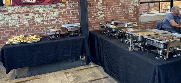 Catering is available for parties and events.